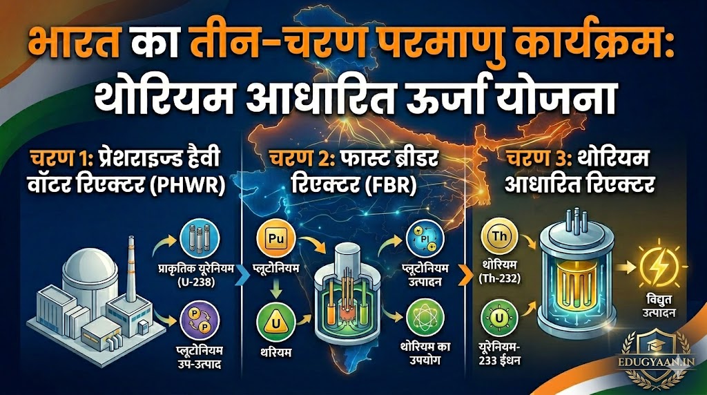 भारत का तीन-चरणीय परमाणु ऊर्जा कार्यक्रम यूरेनियम से थोरियम तक